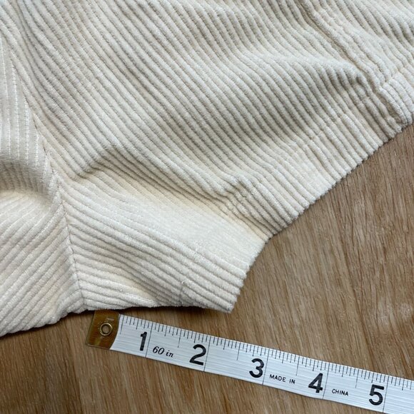 WILD FABLE CORDUROY SHORTS HIGH RISE POCKETS BACK ELASTIC WOMENS L BEIGE NWT - Picture 10 of 10